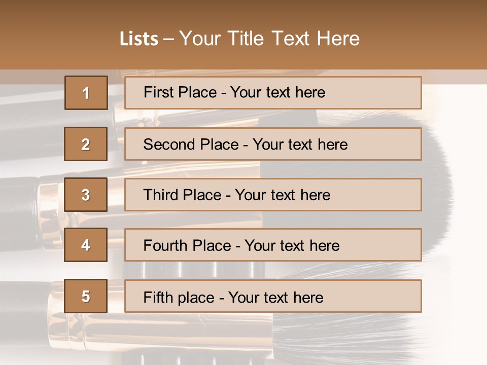 Makeup Paintbrush Make PowerPoint Template