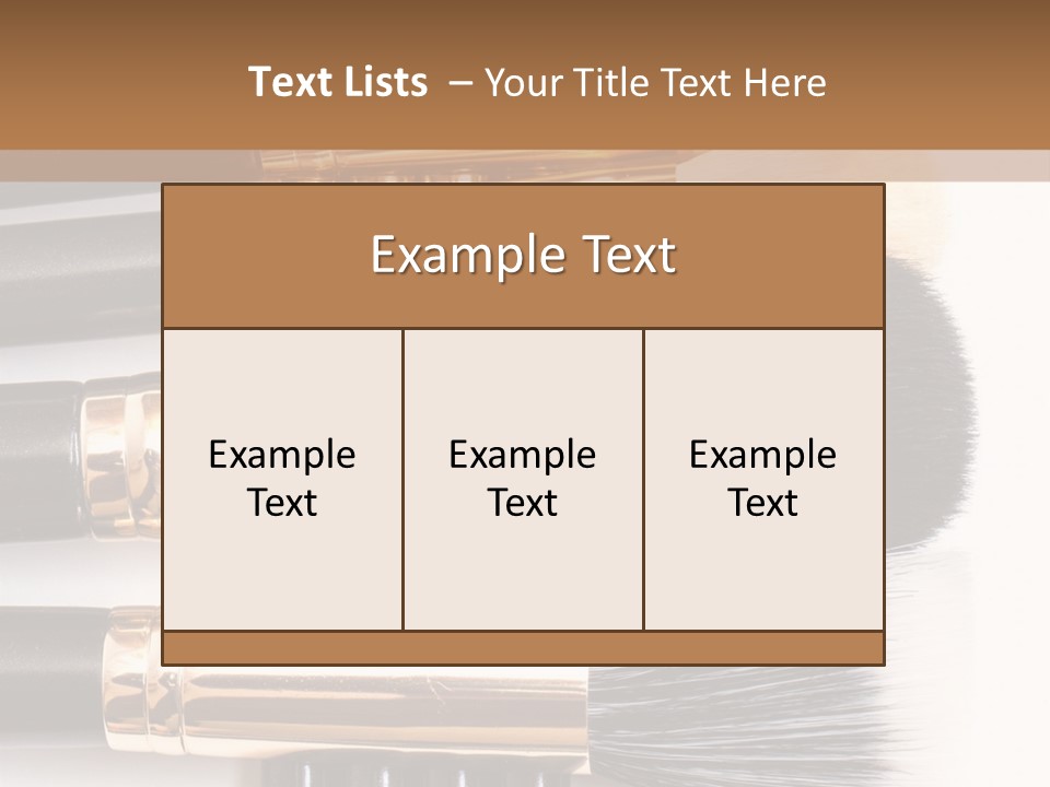 Makeup Paintbrush Make PowerPoint Template