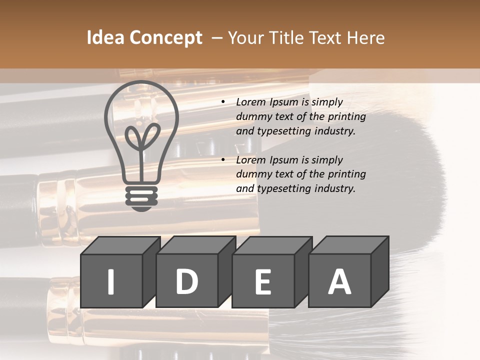 Makeup Paintbrush Make PowerPoint Template