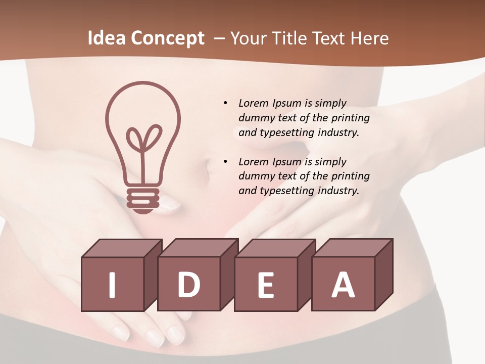 Caucasian Portrait Cute PowerPoint Template