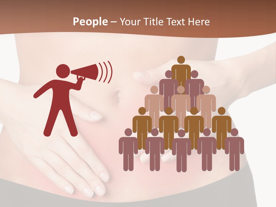 Caucasian Portrait Cute PowerPoint Template