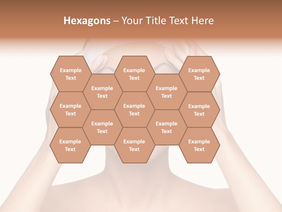 Beauty Brown Hair Female PowerPoint Template