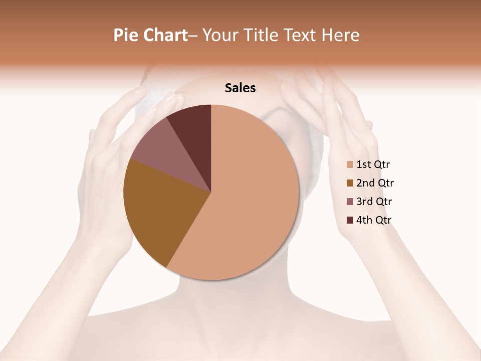 Beauty Brown Hair Female PowerPoint Template