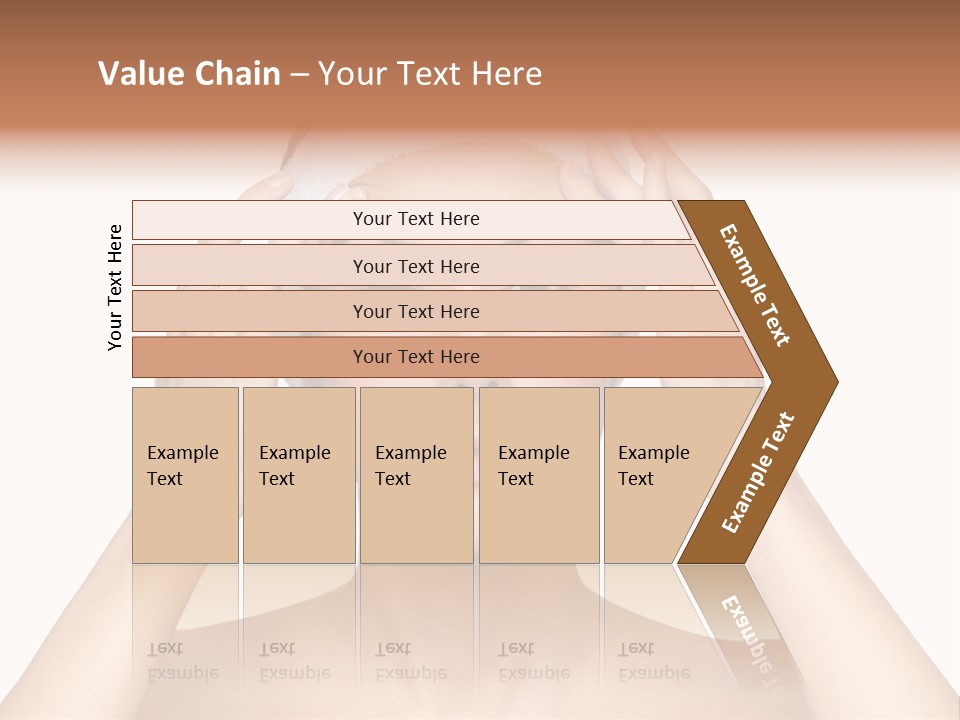 Beauty Brown Hair Female PowerPoint Template