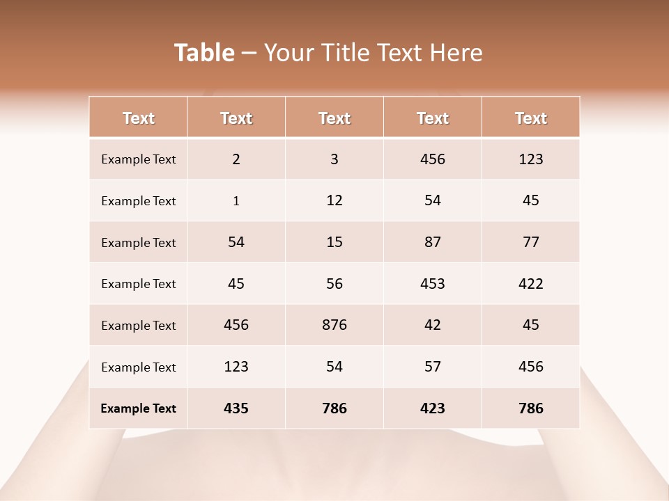 Beauty Brown Hair Female PowerPoint Template