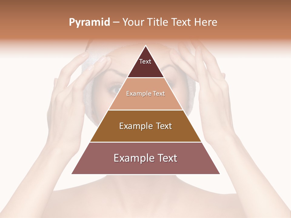 Beauty Brown Hair Female PowerPoint Template