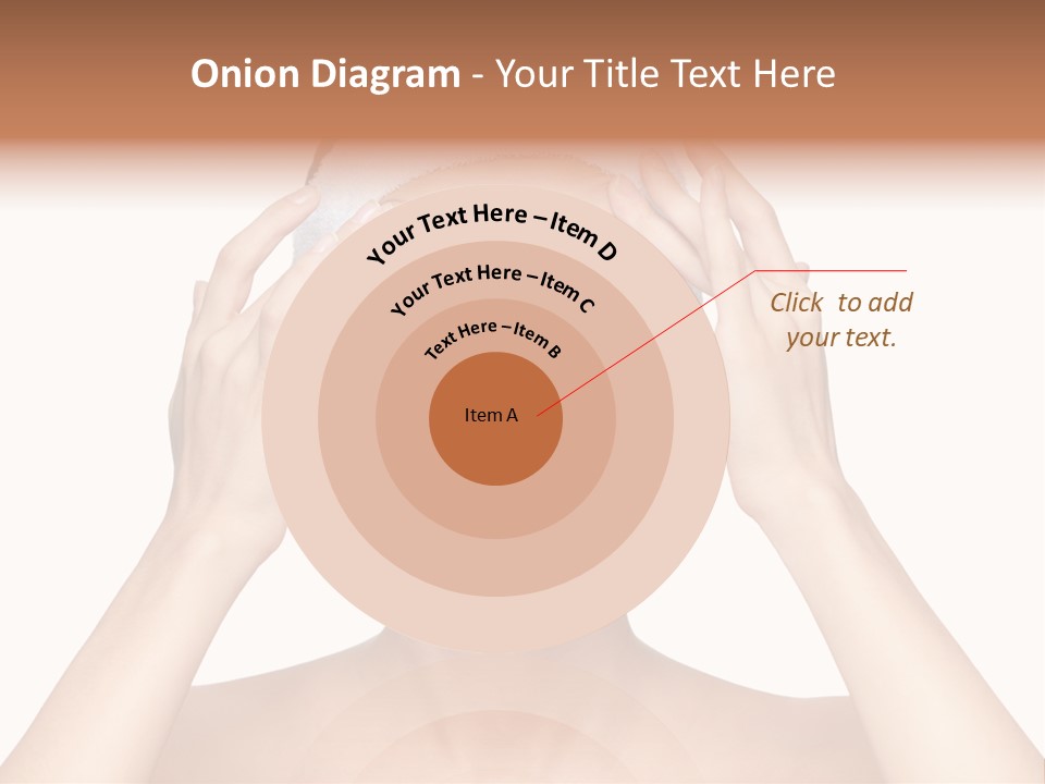 Beauty Brown Hair Female PowerPoint Template