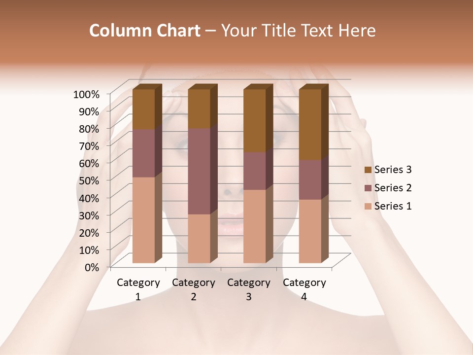 Beauty Brown Hair Female PowerPoint Template