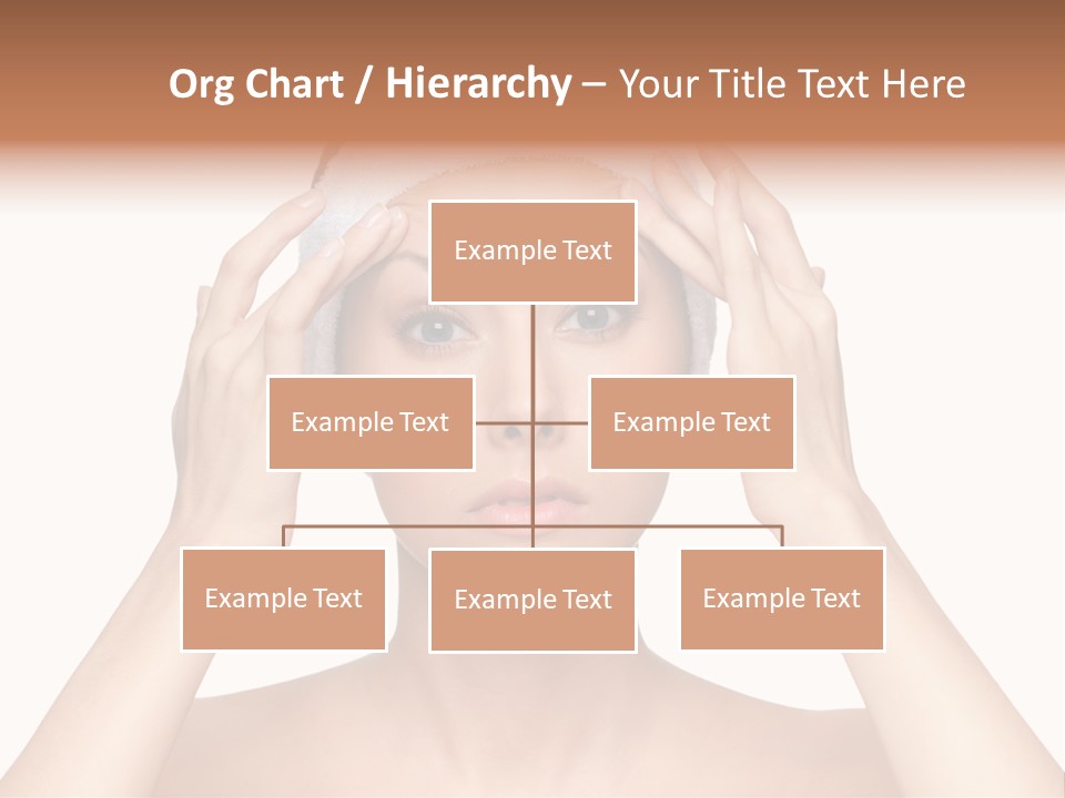 Beauty Brown Hair Female PowerPoint Template