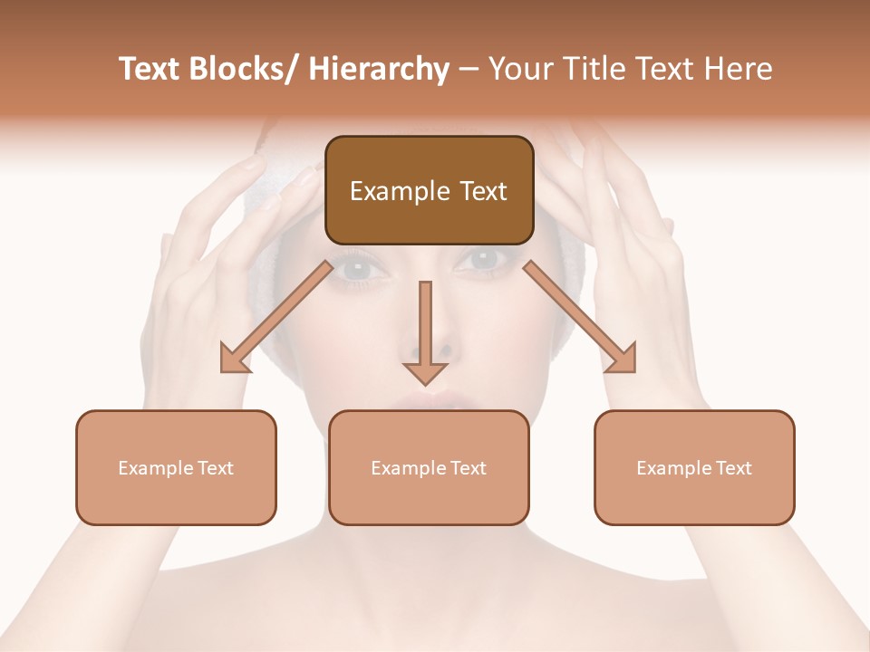 Beauty Brown Hair Female PowerPoint Template