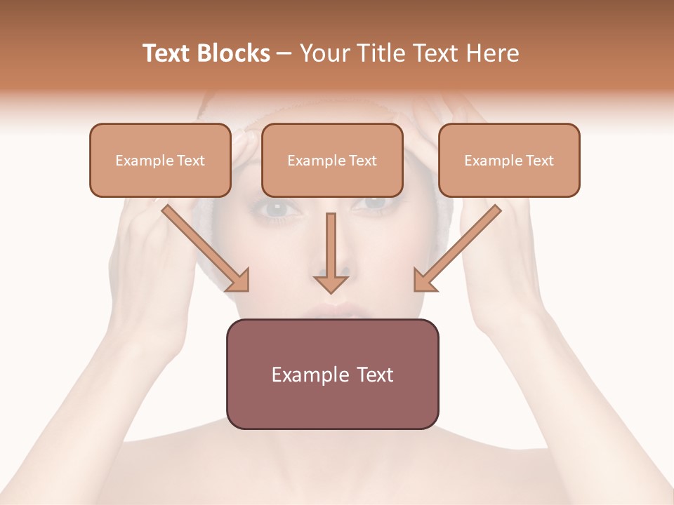 Beauty Brown Hair Female PowerPoint Template