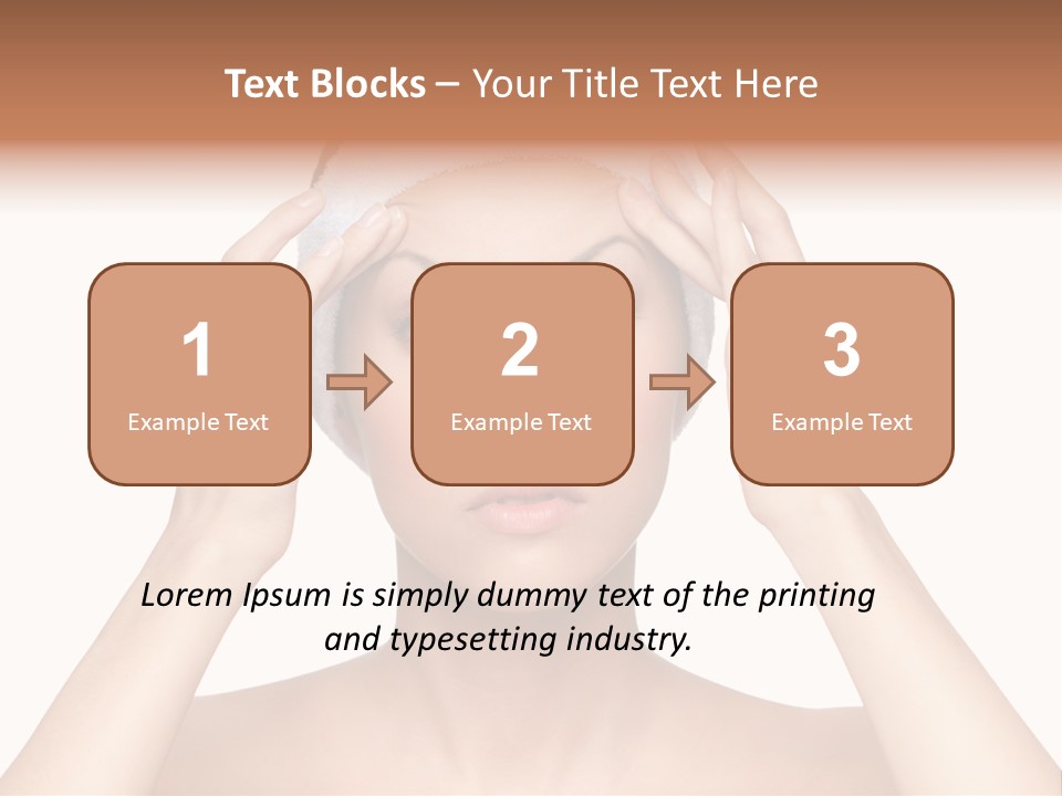 Beauty Brown Hair Female PowerPoint Template