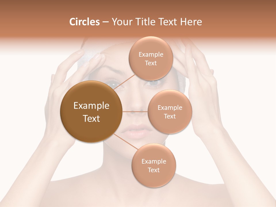 Beauty Brown Hair Female PowerPoint Template