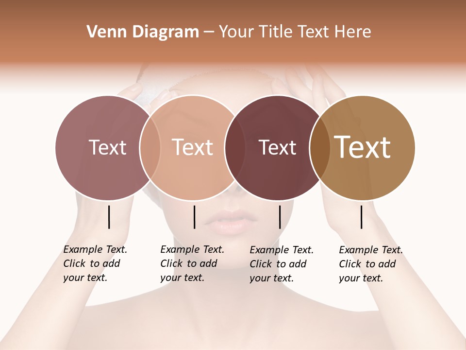 Beauty Brown Hair Female PowerPoint Template