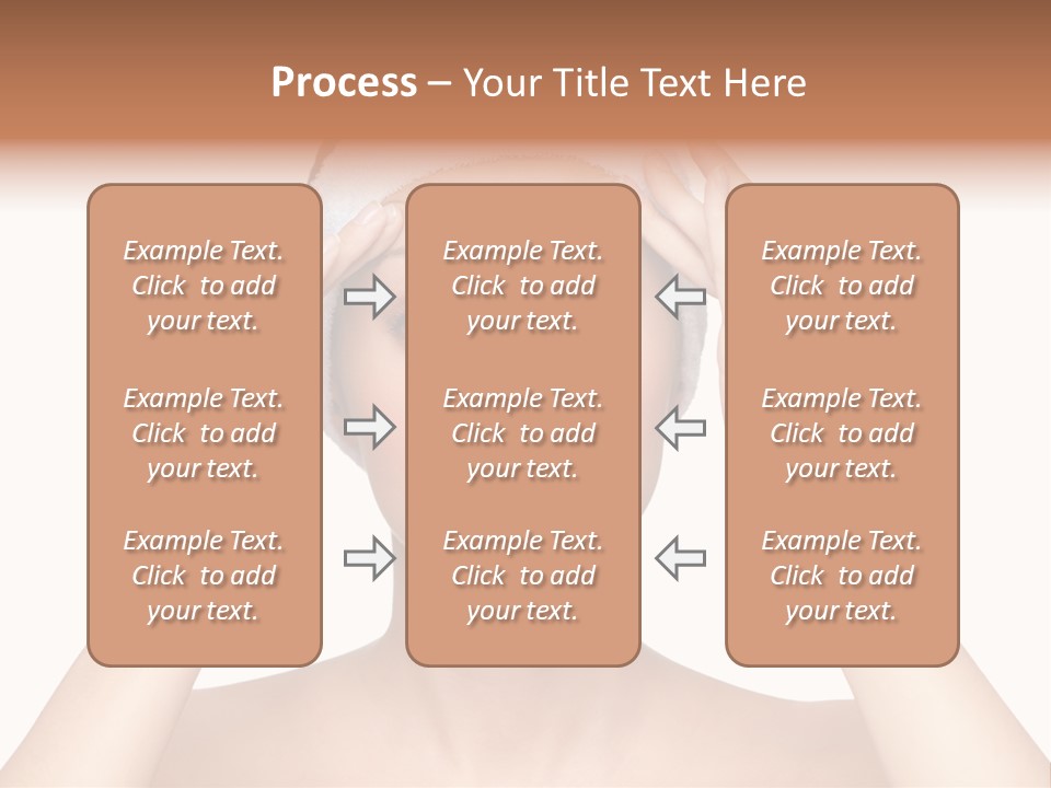 Beauty Brown Hair Female PowerPoint Template