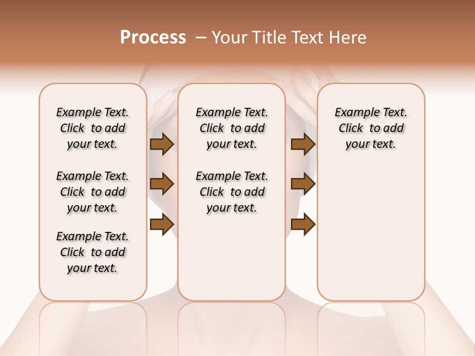 Beauty Brown Hair Female PowerPoint Template