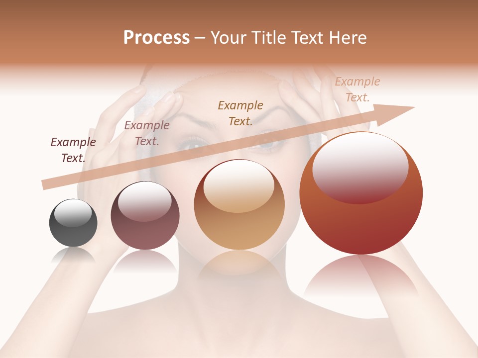 Beauty Brown Hair Female PowerPoint Template