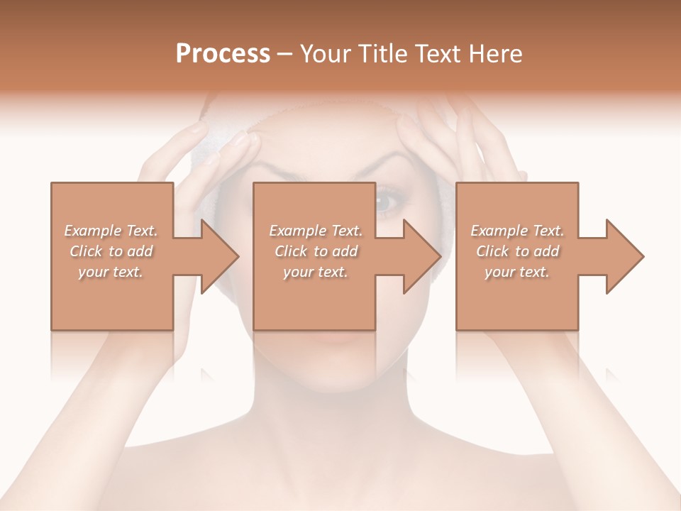 Beauty Brown Hair Female PowerPoint Template