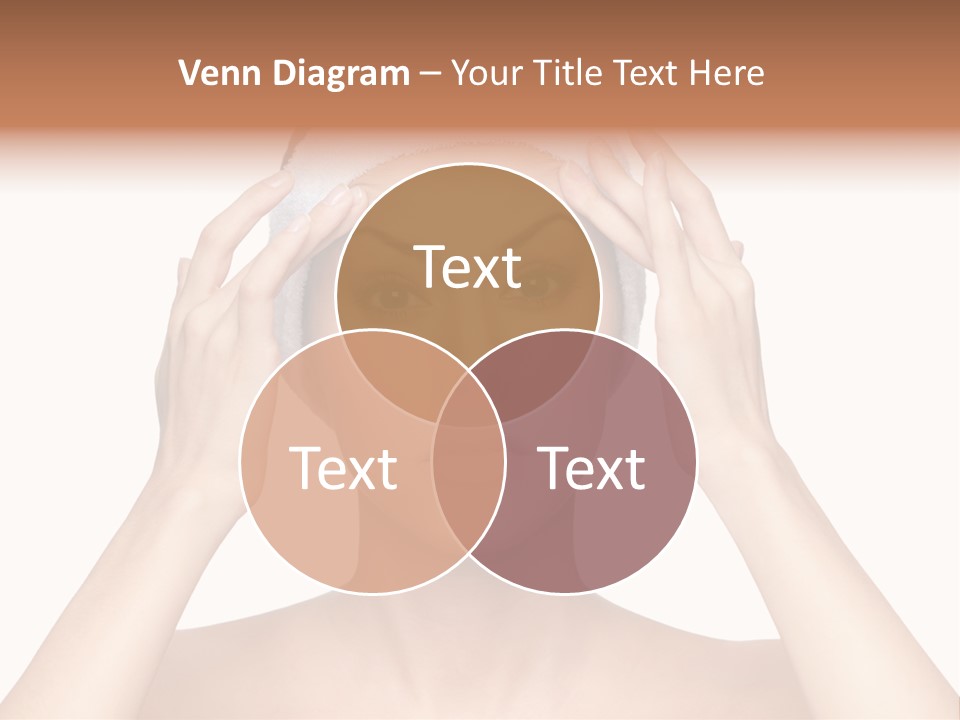 Beauty Brown Hair Female PowerPoint Template