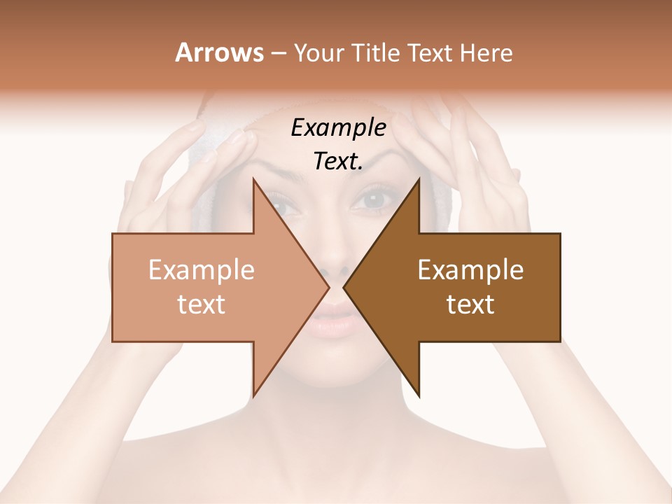 Beauty Brown Hair Female PowerPoint Template