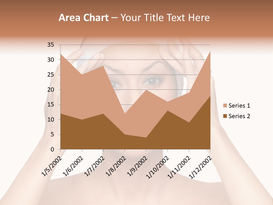 Beauty Brown Hair Female PowerPoint Template