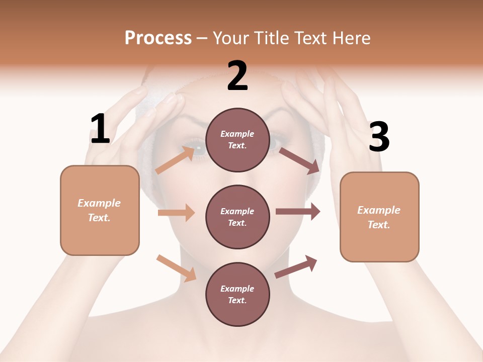 Beauty Brown Hair Female PowerPoint Template