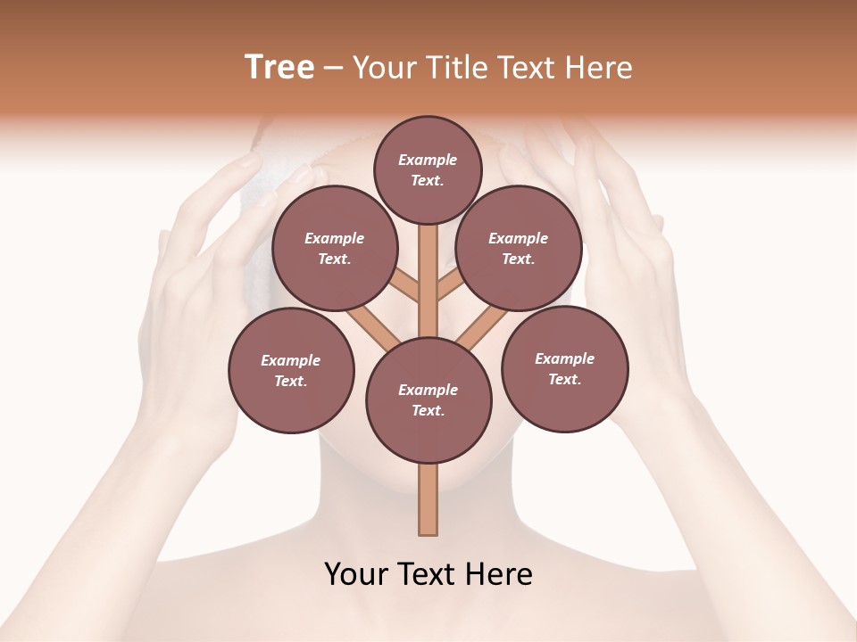 Beauty Brown Hair Female PowerPoint Template