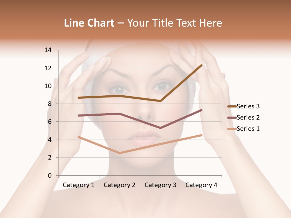 Beauty Brown Hair Female PowerPoint Template