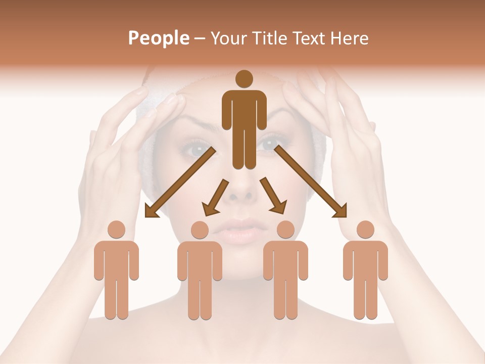 Beauty Brown Hair Female PowerPoint Template