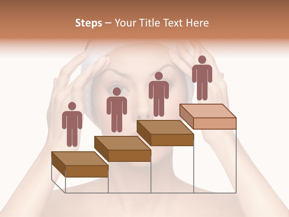 Beauty Brown Hair Female PowerPoint Template