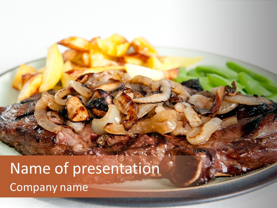 Vegetable Protein Steak PowerPoint Template