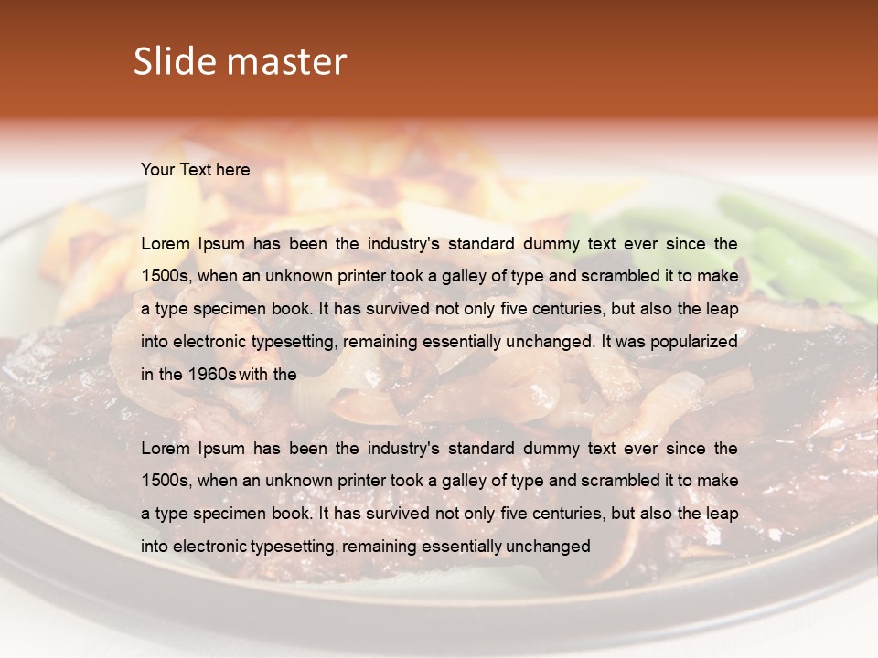 Vegetable Protein Steak PowerPoint Template