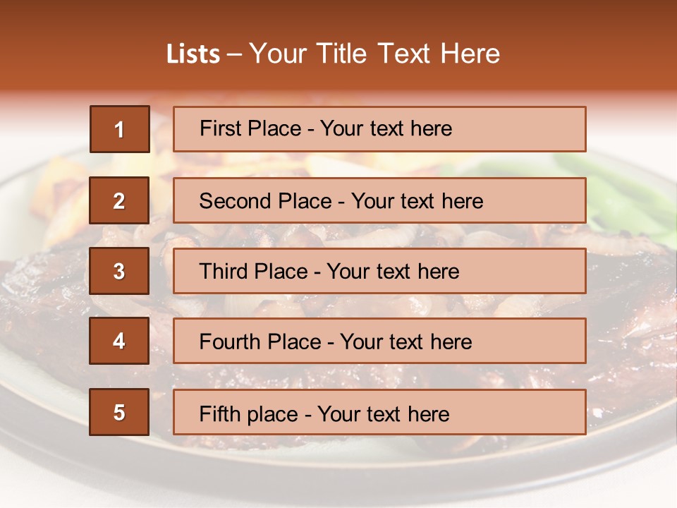 Vegetable Protein Steak PowerPoint Template