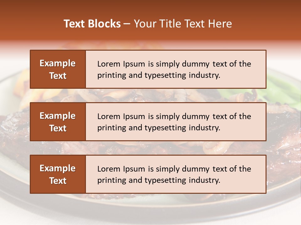 Vegetable Protein Steak PowerPoint Template