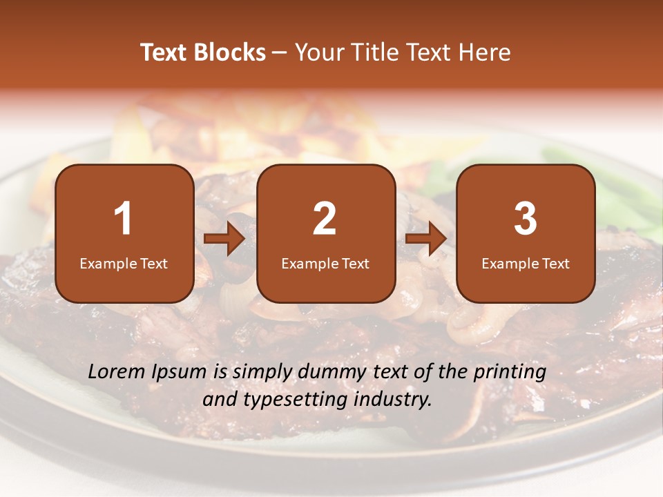 Vegetable Protein Steak PowerPoint Template
