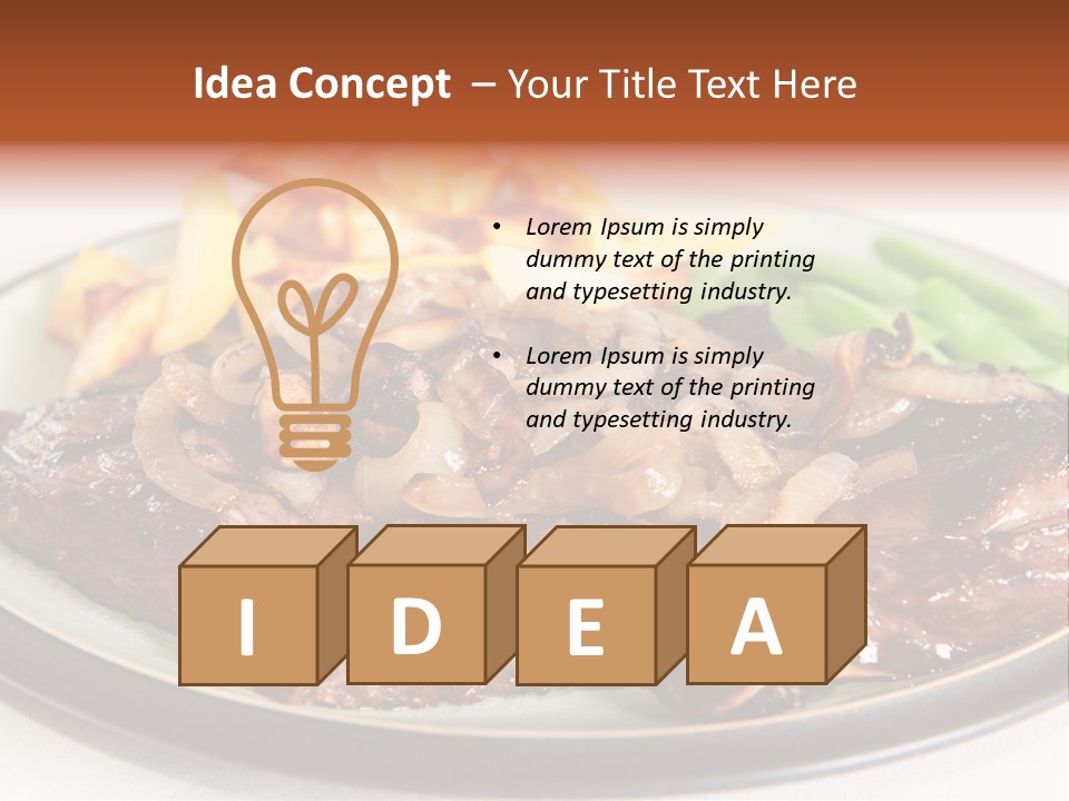 Vegetable Protein Steak PowerPoint Template