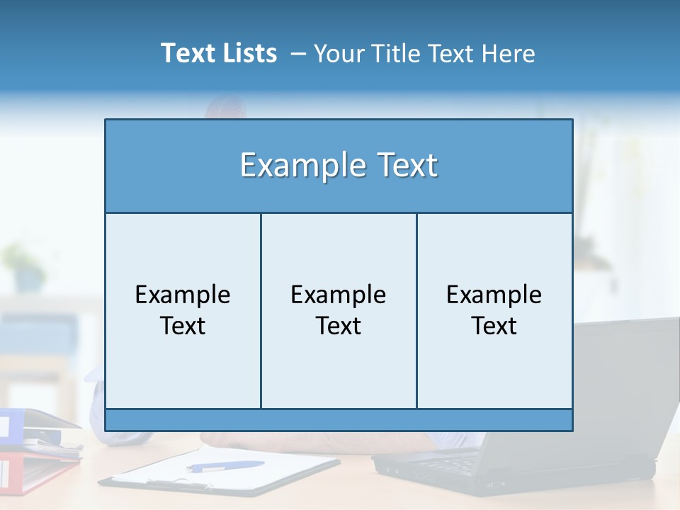 A Man Sitting At A Desk With A Laptop And Telephone PowerPoint Template