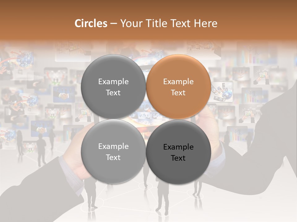 A Person Holding Up A Tablet With A Picture On It PowerPoint Template