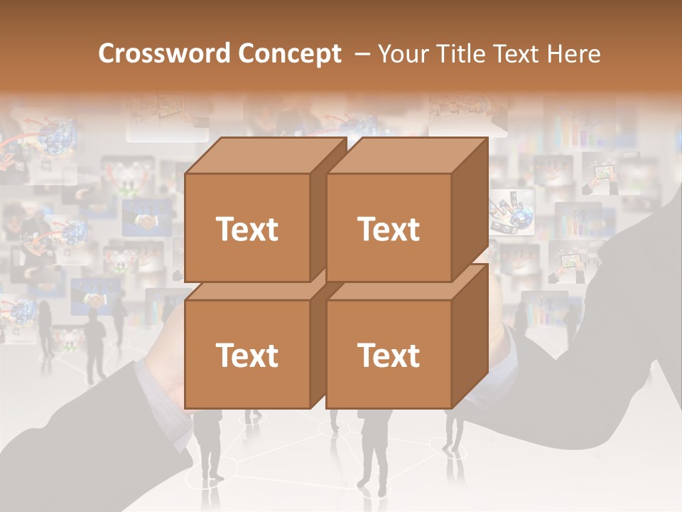 A Person Holding Up A Tablet With A Picture On It PowerPoint Template