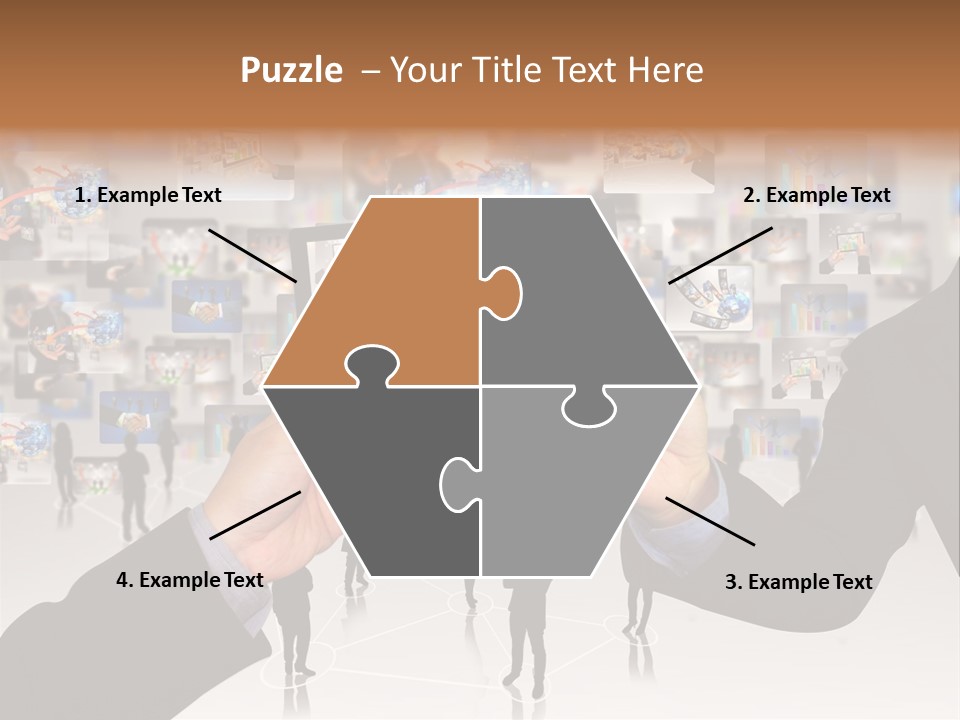 A Person Holding Up A Tablet With A Picture On It PowerPoint Template