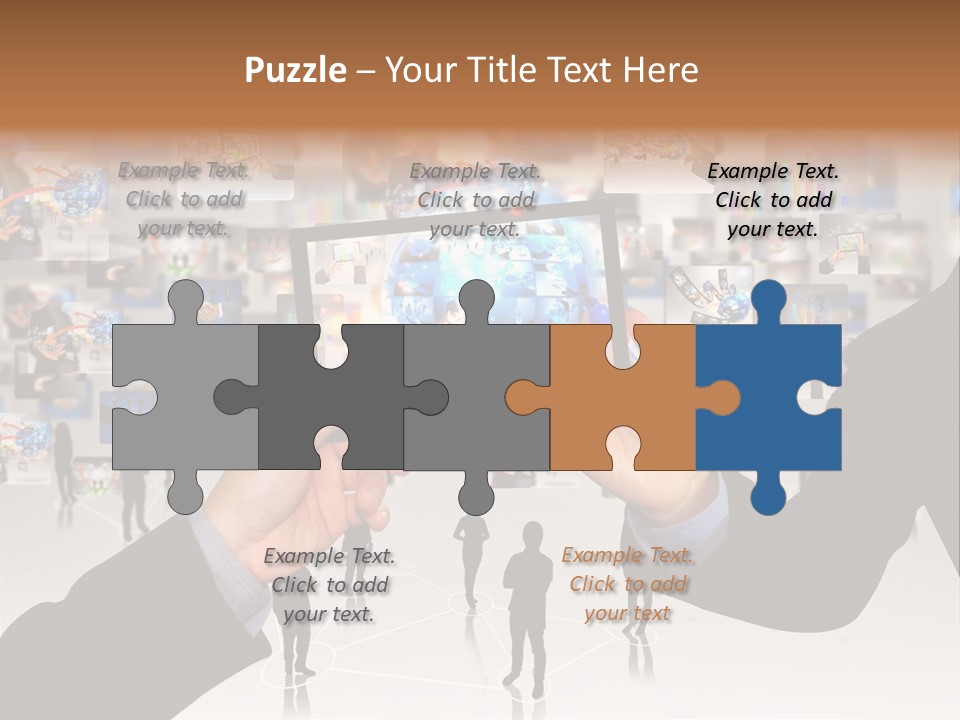 A Person Holding Up A Tablet With A Picture On It PowerPoint Template