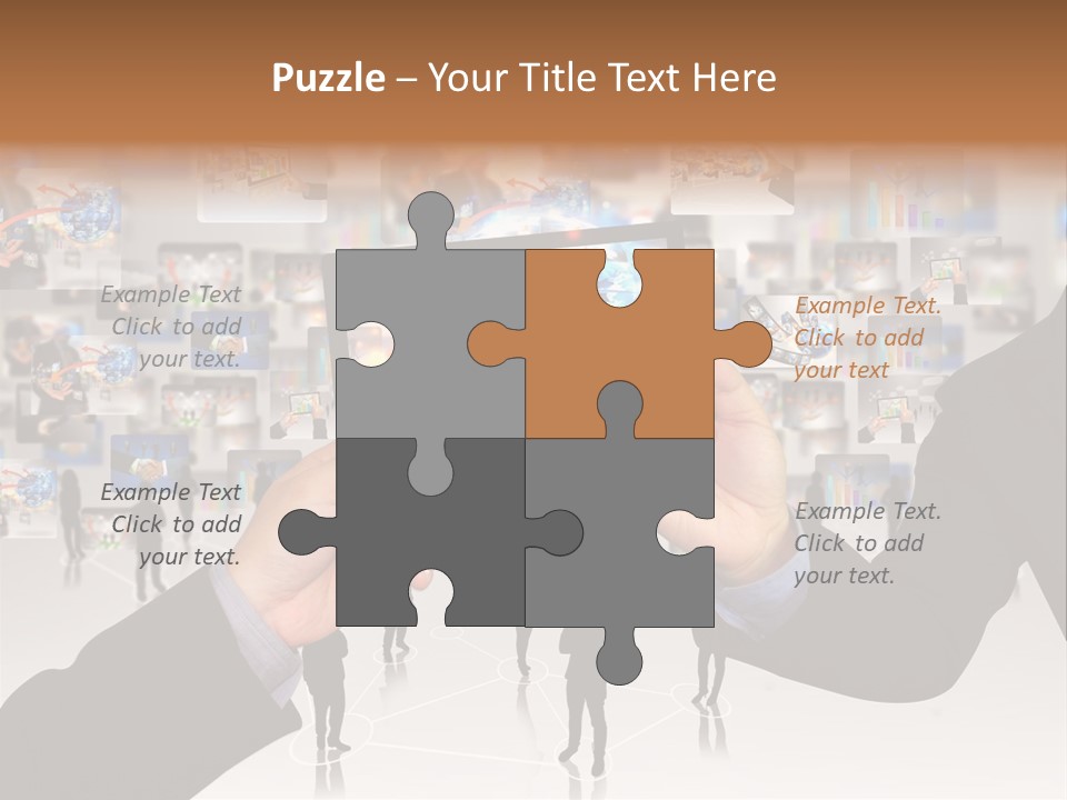 A Person Holding Up A Tablet With A Picture On It PowerPoint Template