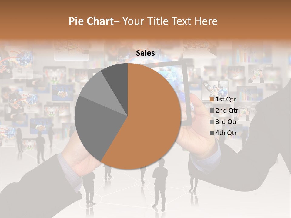 A Person Holding Up A Tablet With A Picture On It PowerPoint Template