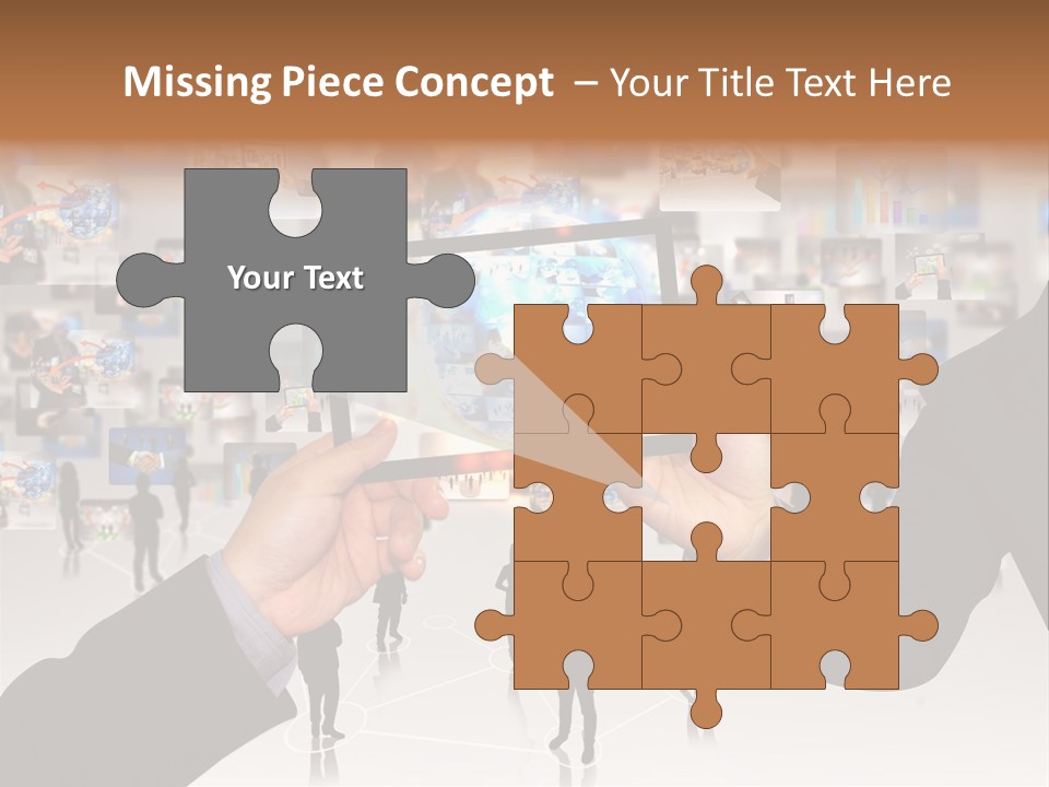 A Person Holding Up A Tablet With A Picture On It PowerPoint Template