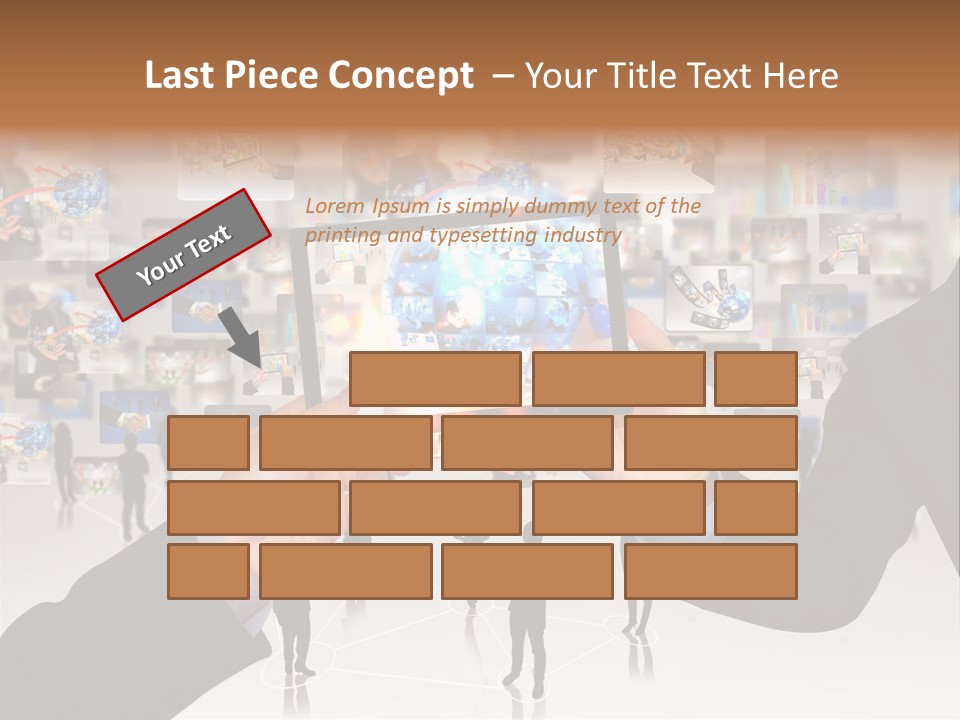 A Person Holding Up A Tablet With A Picture On It PowerPoint Template