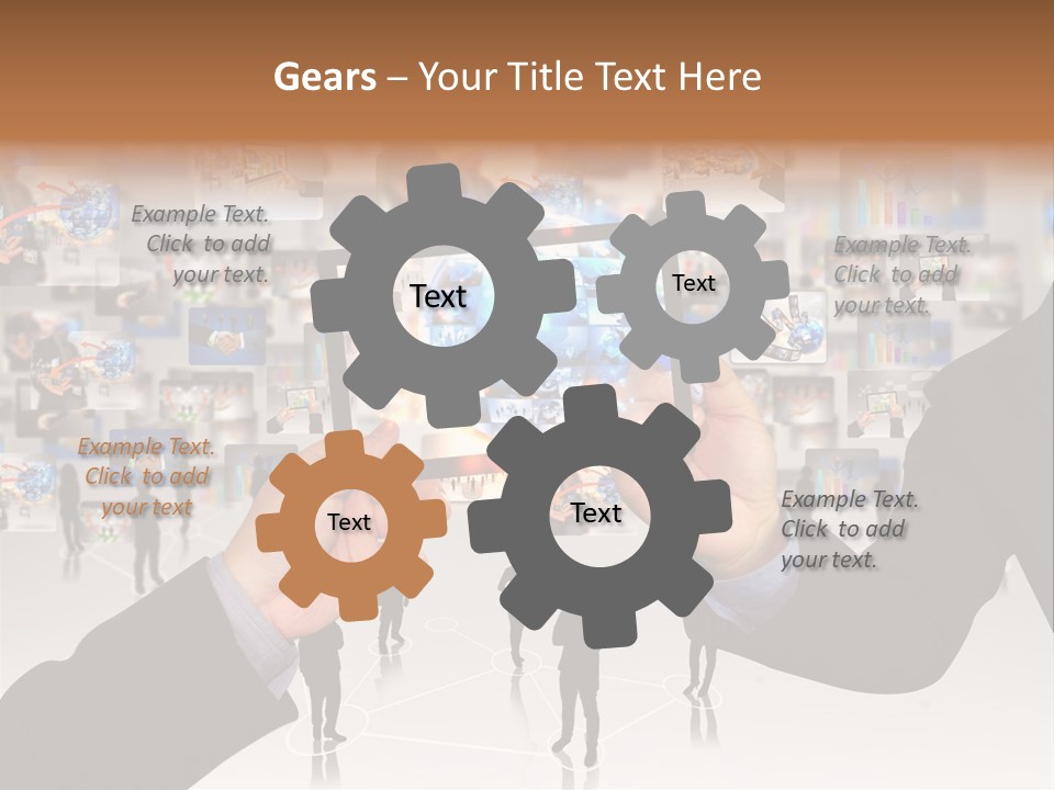 A Person Holding Up A Tablet With A Picture On It PowerPoint Template