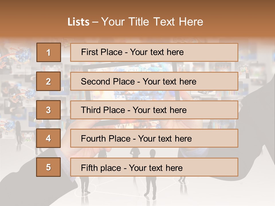 A Person Holding Up A Tablet With A Picture On It PowerPoint Template