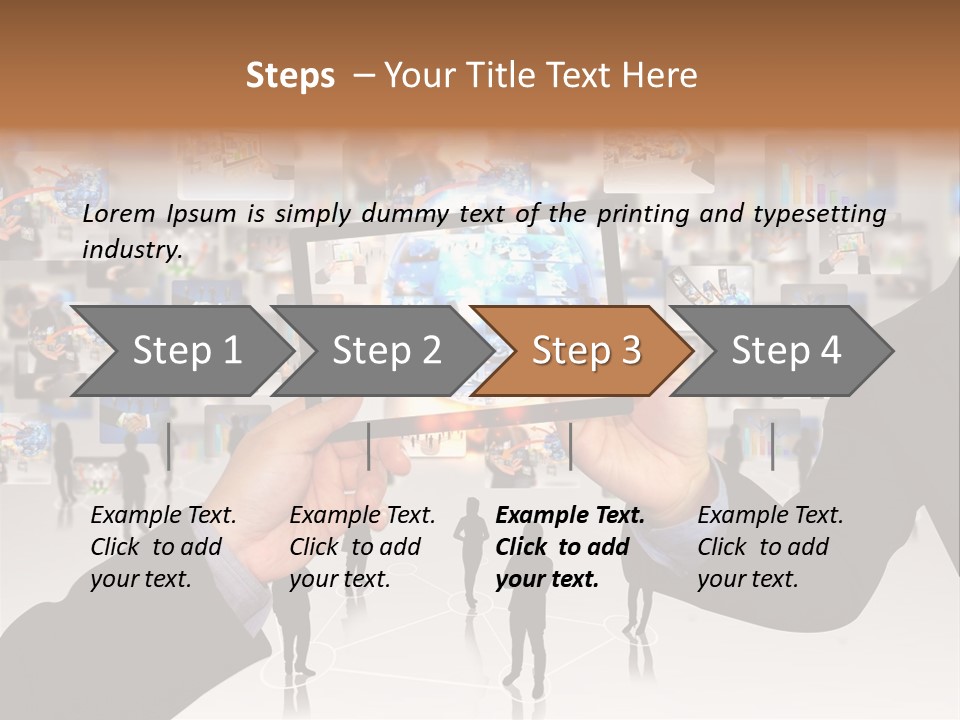 A Person Holding Up A Tablet With A Picture On It PowerPoint Template