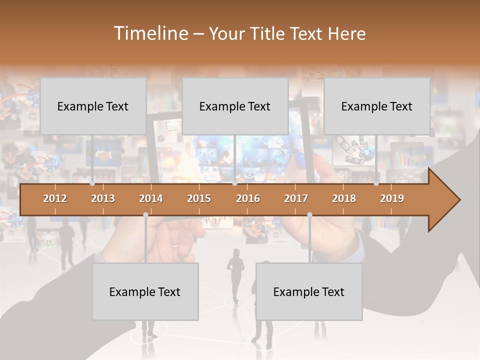 A Person Holding Up A Tablet With A Picture On It PowerPoint Template