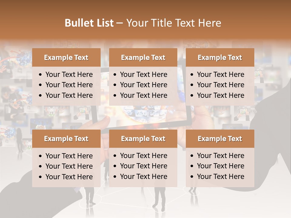 A Person Holding Up A Tablet With A Picture On It PowerPoint Template